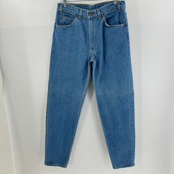 Levi's VTG Women 80s Orange Tab Blue High Waist Tapered 32W 32L Denim Jeans - Picture 1 of 5